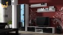 Szafka RTV SOHO 180 biały/ czarny połysk