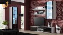 Szafka RTV SOHO 180 biały/ czarny połysk