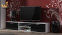 Szafka RTV SOHO 180 biały/ czarny połysk