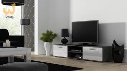 Szafka RTV SOHO 180 szary/ biały połysk
