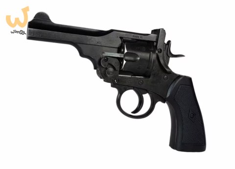 Rewolwer WEBLEY MKVI .455 Police kal.5,5 mm Diabolo łuski 6-strzał. lufa 4" CO2 Battlefield Ekp do17J Rewolwer WEBLEY MKVI .455 Police kal.5,5 mm Diabolo łuski 6-strzał. lufa 4" CO2 Battlefield Ekp do17J