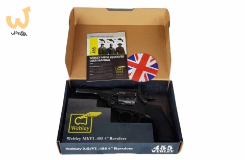 Rewolwer WEBLEY MKVI .455 Police kal.5,5 mm Diabolo łuski 6-strzał. lufa 4" CO2 Battlefield Ekp do17J Rewolwer WEBLEY MKVI .455 Police kal.5,5 mm Diabolo łuski 6-strzał. lufa 4" CO2 Battlefield Ekp do17J
