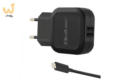 Ładowarka sieciowa Qoltec 50188 (3400 mA; 17W; USB, USB typ C) Ładowarka sieciowa Qoltec 50188 (3400 mA; 17W; USB, USB typ C)
