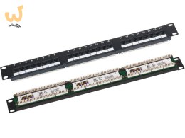 Q-LANTEC Patch panel UTP kat.5e, 24 porty złącza LSA 1U