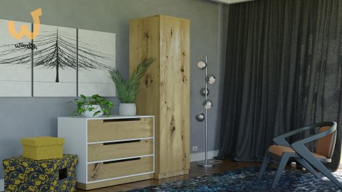 SZAFA GARDEROBA DRZWI PÓŁKI SD-50 DĄB ARTISAN SZAFA GARDEROBA DRZWI PÓŁKI SD-50 DĄB ARTISAN