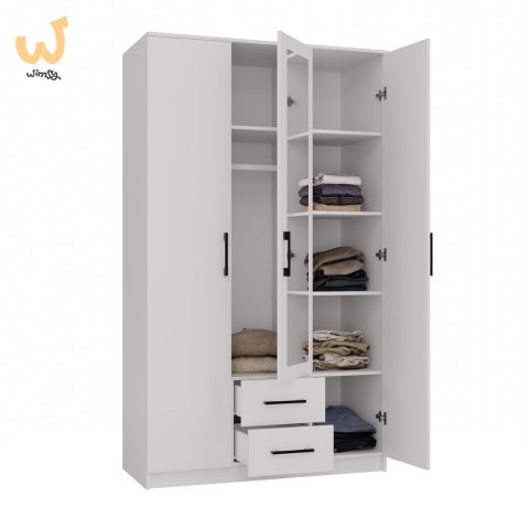 SZAFA ROMANA 120X205 BIAŁA Z LUSTREM SZAFA ROMANA 120X205 BIAŁA Z LUSTREM