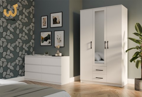 SZAFA ROMANA 120X205 BIAŁA Z LUSTREM SZAFA ROMANA 120X205 BIAŁA Z LUSTREM