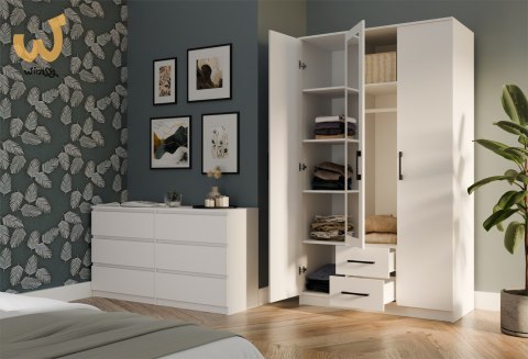 SZAFA ROMANA 120X205 BIAŁA Z LUSTREM SZAFA ROMANA 120X205 BIAŁA Z LUSTREM