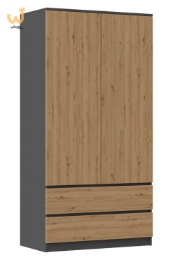 Szafa SS-90 90x50xH180 antracyt/artisan