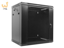 Szafa rack Lanberg WF01-6412-10B (12U; 635mm / 600mm / 450 mm; wisząca; Szklane; 19''; kolor czarny)