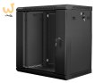 Szafa rack Lanberg WF01-6412-10B (12U; 635mm / 600mm / 450 mm; wisząca; Szklane; 19''; kolor czarny)