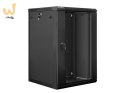 Szafa rack Lanberg WF01-6618-10B (18U; 901mm / 600mm / 600 mm; wisząca; Szklane; 19''; kolor czarny)
