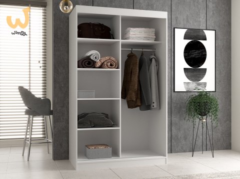 Szafa z drzwiami przesuwnymi IGA 120x61xH200 biel Szafa z drzwiami przesuwnymi IGA 120x61xH200 biel