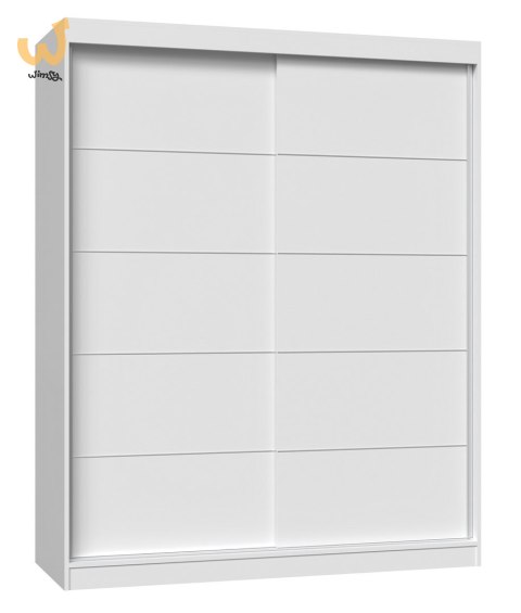 Szafa z drzwiami przesuwnymi i ozdobnymi szprosami IGA 160x61xH200 biel Szafa z drzwiami przesuwnymi i ozdobnymi szprosami IGA 160x61xH200 biel