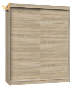 Szafa z drzwiami przesuwnymi i ozdobnymi szprosami IGA 160x61xH200 sonoma