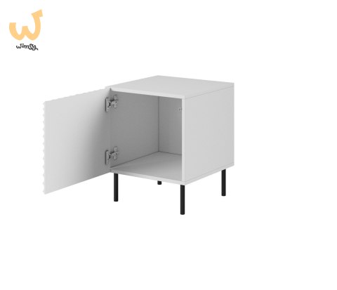 Szafka nocna HOLE 2szt. 44x40,5xH53,5 biały mat Szafka nocna HOLE 2szt. 44x40,5xH53,5 biały mat