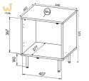 Szafka nocna HOLE 2szt. 44x40,5xH53,5 czarny mat