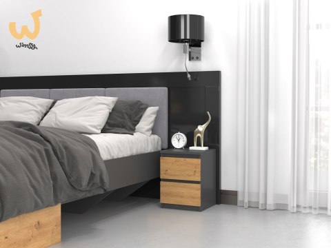 Szafka nocna M2 30x30xH40 antracyt/artisan Szafka nocna M2 30x30xH40 antracyt/artisan
