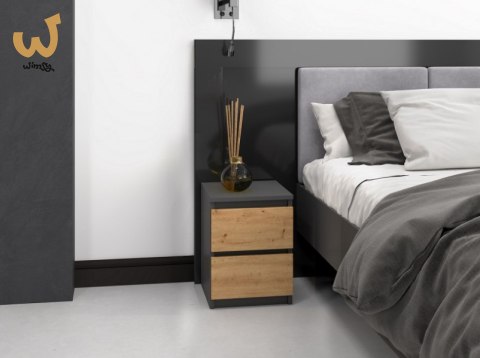 Szafka nocna M2 30x30xH40 antracyt/artisan Szafka nocna M2 30x30xH40 antracyt/artisan