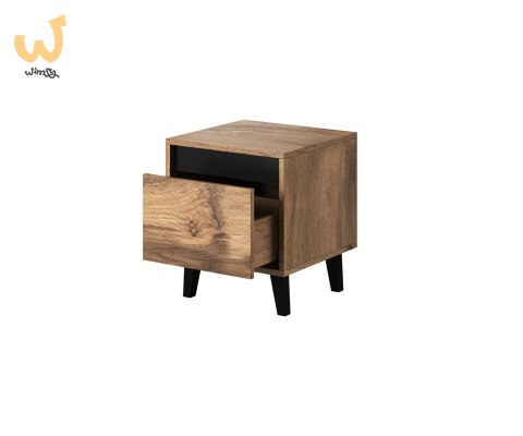 Szafka nocna NORD 2szt. 40x38xH45 dąb wotan/antracyt
