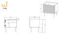 Szafka nocna ONDA 2szt. 50x40xH54 zieleń