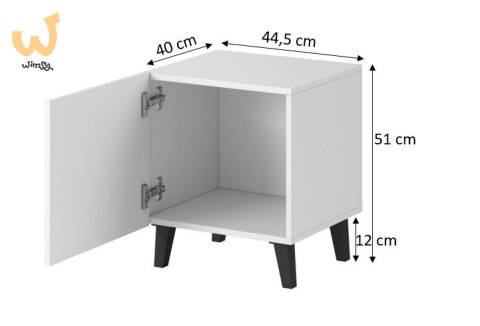Szafka nocna PAFOS 2szt. 45x40xH.51 czarny mat Szafka nocna PAFOS 2szt. 45x40xH.51 czarny mat
