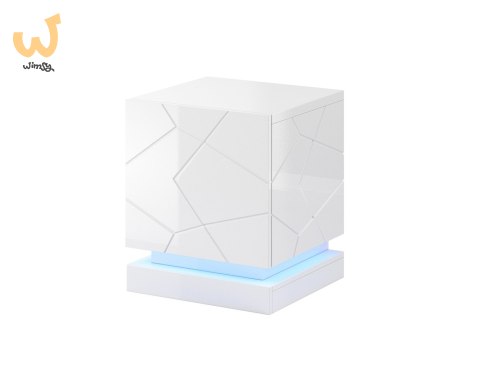 Szafka nocna QIU 2szt. 46x41,5xH53 biały połysk/biały połysk Szafka nocna QIU 2szt. 46x41,5xH53 biały połysk/biały połysk