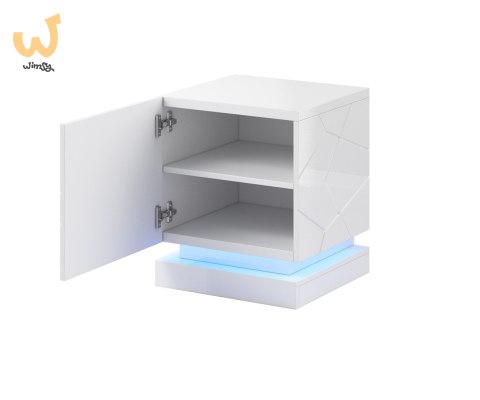 Szafka nocna QIU 2szt. 46x41,5xH53 biały połysk/biały połysk Szafka nocna QIU 2szt. 46x41,5xH53 biały połysk/biały połysk