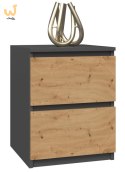 Szafka nocna W2 40x40xH52 antracyt/artisan