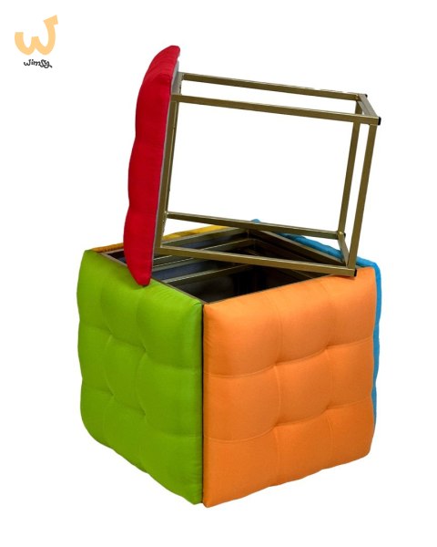 Puf-transformator 5w1 - 5 taboretów w 1 pufie multicolor Puf-transformator 5w1 - 5 taboretów w 1 pufie multicolor