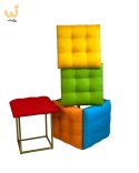 Puf-transformator 5w1 - 5 taboretów w 1 pufie multicolor
