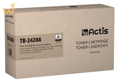 Actis TB-2420A Toner (zamiennik Brother TN-2420A; Supreme; 3000 stron; czarny) Actis TB-2420A Toner (zamiennik Brother TN-2420A; Supreme; 3000 stron; czarny)