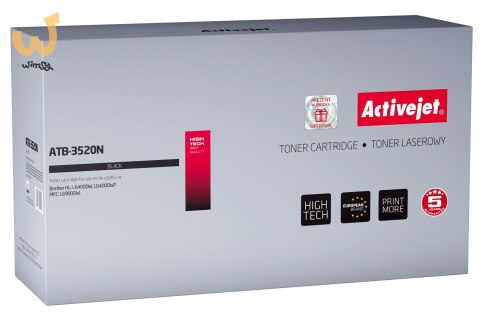Activejet ATB-3520N Toner (zamiennik Brother TN-3520; Supreme; 20000 stron; czarny) Activejet ATB-3520N Toner (zamiennik Brother TN-3520; Supreme; 20000 stron; czarny)