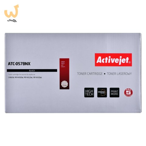 Activejet ATC-057BNX Toner (zamiennik Canon CRG-057HBK; CRG057H; Supreme; 10000 stron; czarny) z CHIP Activejet ATC-057BNX Toner (zamiennik Canon CRG-057HBK; CRG057H; Supreme; 10000 stron; czarny) z CHIP