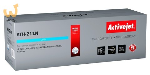 Activejet ATH-211N Toner (zamiennik HP 131A CF211A, Canon CRG-731C; Supreme; 1800 stron; niebieski) Activejet ATH-211N Toner (zamiennik HP 131A CF211A, Canon CRG-731C; Supreme; 1800 stron; niebieski)