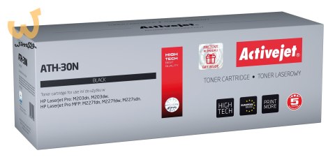 Activejet ATH-30N Toner (zamiennik HP 30A CF230A; Supreme; 1600 stron; czarny) Activejet ATH-30N Toner (zamiennik HP 30A CF230A; Supreme; 1600 stron; czarny)