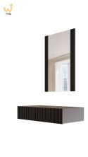 Toaletka z lustrem PAFOS 80x41,6x100 czarny mat