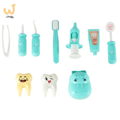 Dentysta zestaw lekarski hipopotam niebieski Dentysta zestaw lekarski hipopotam niebieski
