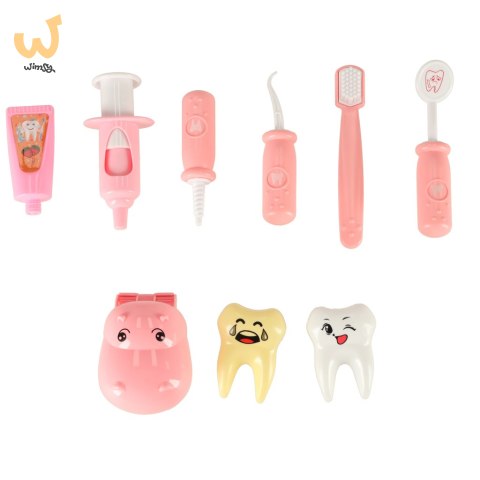 Dentysta zestaw lekarski hipopotam różowy Dentysta zestaw lekarski hipopotam różowy