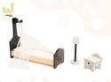 Domek dla lalek drewniany MDF mebelki 122cm XXL LED