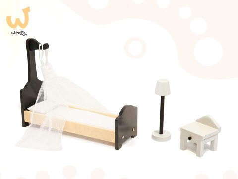 Domek dla lalek drewniany MDF mebelki 122cm XXL LED Domek dla lalek drewniany MDF mebelki 122cm XXL LED