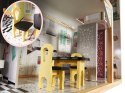 Domek dla lalek drewniany MDF mebelki 122cm XXL LED