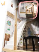 Domek dla lalek drewniany MDF mebelki 122cm XXL LED
