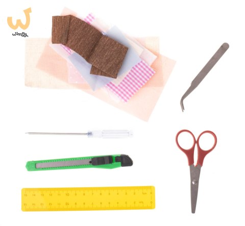 Domek dla lalek drewniany model do złożenia LED 19,5cm Domek dla lalek drewniany model do złożenia LED 19,5cm