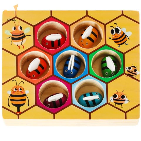 Gra edukacyjna plaster miodu pszczółki montessori Gra edukacyjna plaster miodu pszczółki montessori