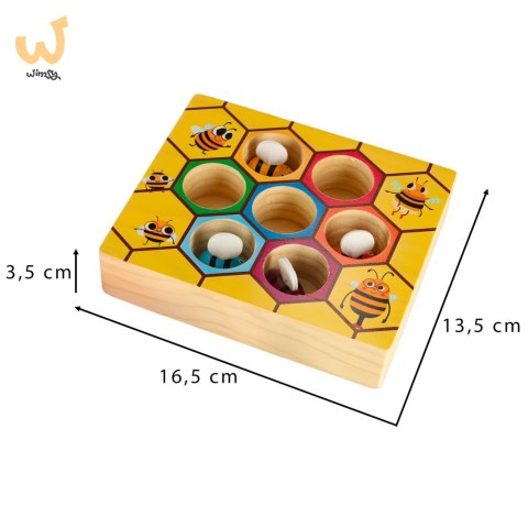 Gra edukacyjna plaster miodu pszczółki montessori Gra edukacyjna plaster miodu pszczółki montessori