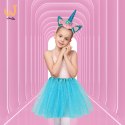 Kostium strój karnawałowy przebranie Jednorożec opaska+ spódniczka niebieski 3-6lat