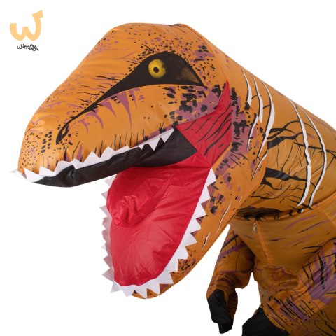 Kostium strój karnawałowy przebranie dmuchany dinozaur T-REX Gigant brązowy 1.5-1.9m Kostium strój karnawałowy przebranie dmuchany dinozaur T-REX Gigant brązowy 1.5-1.9m