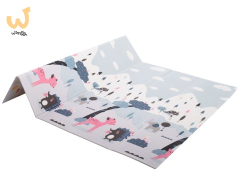 Mata edukacyjna dwustronna składana ulica las 177 x 198 x 1 cm Mata edukacyjna dwustronna składana ulica las 177 x 198 x 1 cm