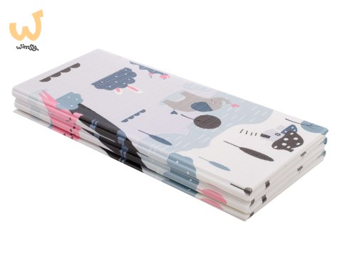 Mata edukacyjna dwustronna składana ulica las 177 x 198 x 1 cm Mata edukacyjna dwustronna składana ulica las 177 x 198 x 1 cm